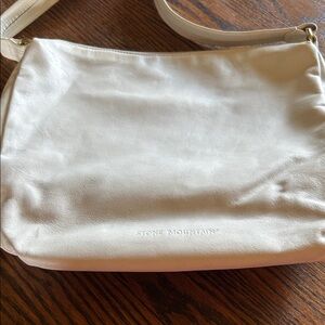 Stone Mountain Leather White Shoulder Bag.